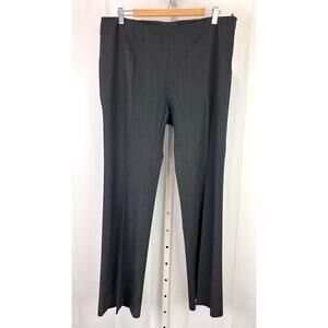 PIAZZA SEMPIONE Italy IT 50 XL Flat Front Side Zip Pants Flare Stretch Wool Gray